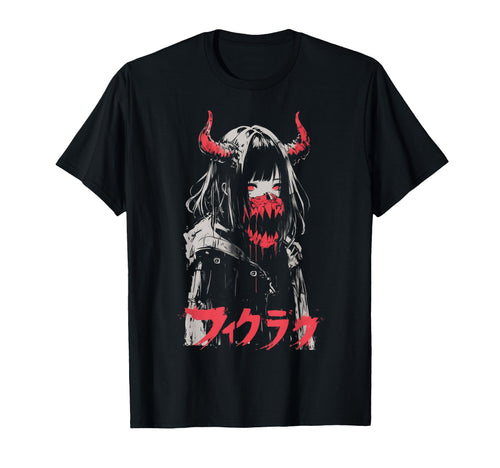 Goth Grunge Demon Anime Waifu Horror Alt T-Shirt - Unique Graphic Unisex - T-Shirt, Sweatshirt, Hoodie