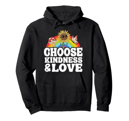 Anti Bullying Rainbow Peace Hippie Hoodie - Trendy Graphic Men Women - T-Shirt, Sweatshirt, Hoodie
