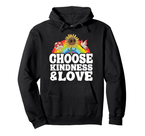 Anti Bullying Rainbow Peace Hippie Hoodie - Trendy Graphic Men Women - T-Shirt, Sweatshirt, Hoodie