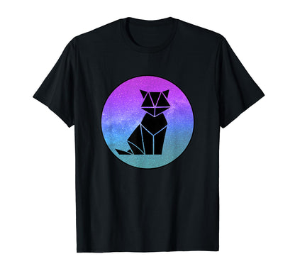 Fox Origami Galaxy Vaporwave Aesthetic T-Shirt - Aesthetic Graphic Unisex - T-Shirt, Sweatshirt, Hoodie