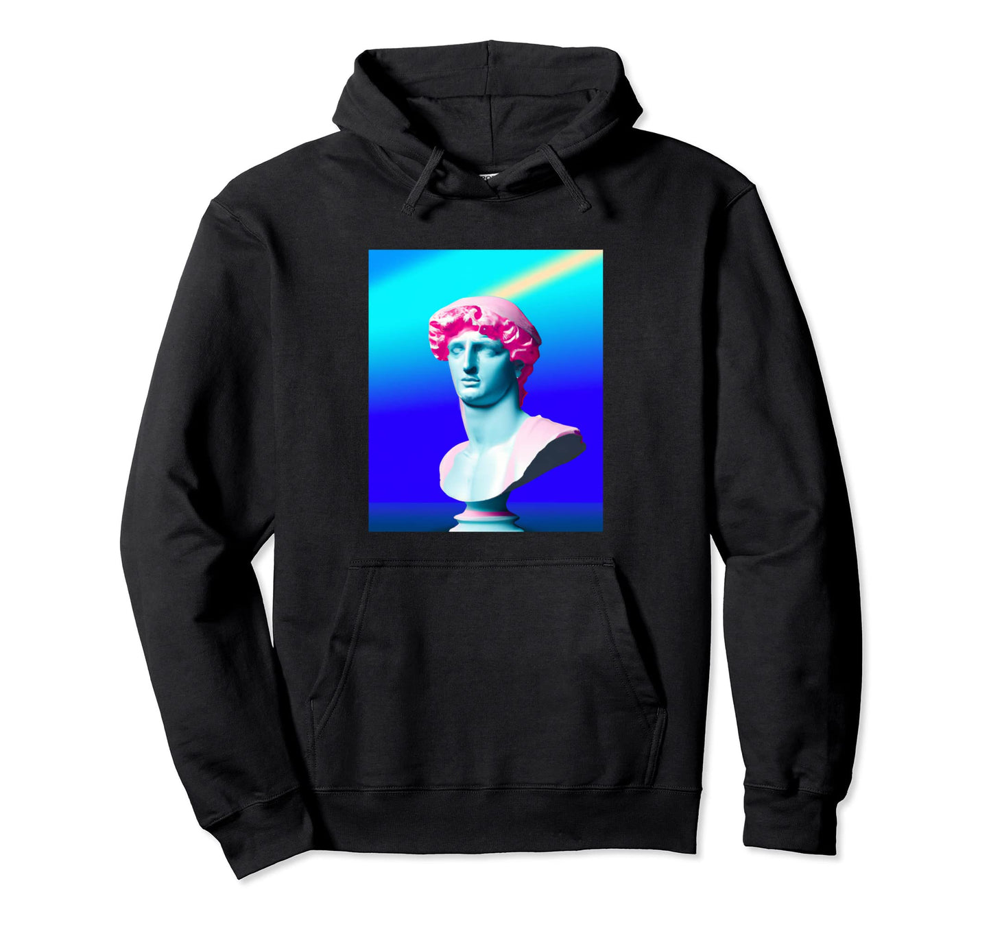 Vaporwave Bust Greek Bust Vaporwave Hoodie - Casual Everyday Wear Unisex - T-Shirt, Sweatshirt, Hoodie