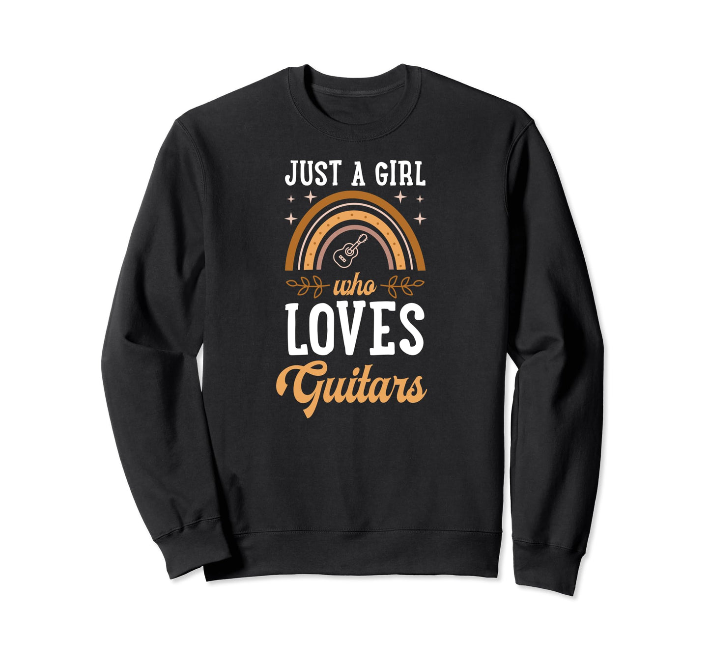 Just Who Loves Guitars Bohemian Sweatshirt - Aesthetic Graphic Unisex - T-Shirt, Sweatshirt, Hoodie