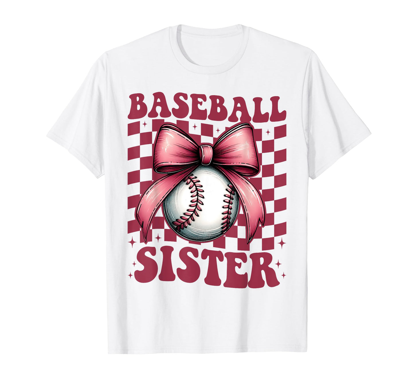 Baseball Sister Baseball Coquette Bow T-Shirt - Streetwear Style for Adults - T-Shirt, Sweatshirt, Hoodie