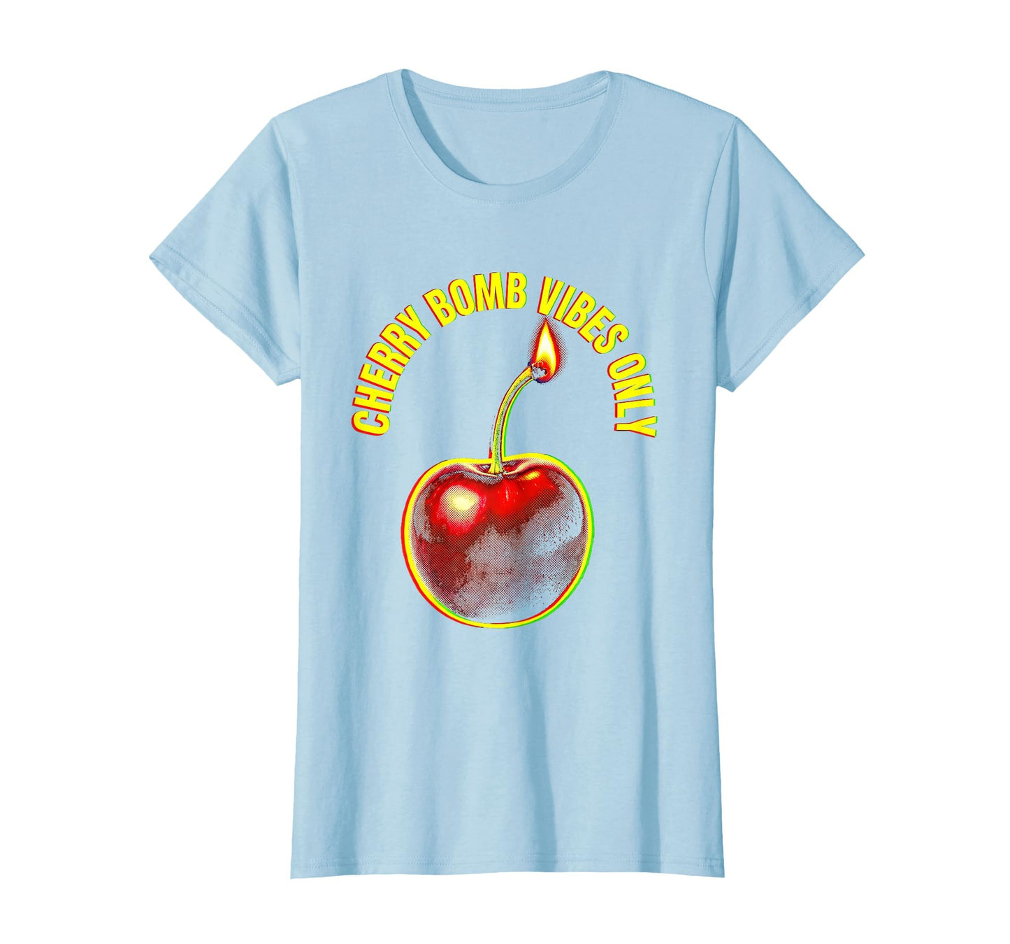 Cherry Bomb Vibes Only Bold T-Shirt - Minimalist Print Men Women - T-Shirt, Sweatshirt, Hoodie