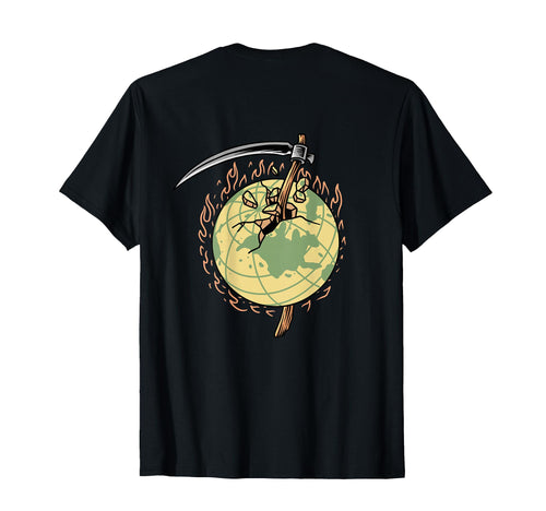 Destroyed Earth Backprint Aesthetic Edgy T-Shirt - Graphic Print Unisex - T-Shirt, Sweatshirt, Hoodie