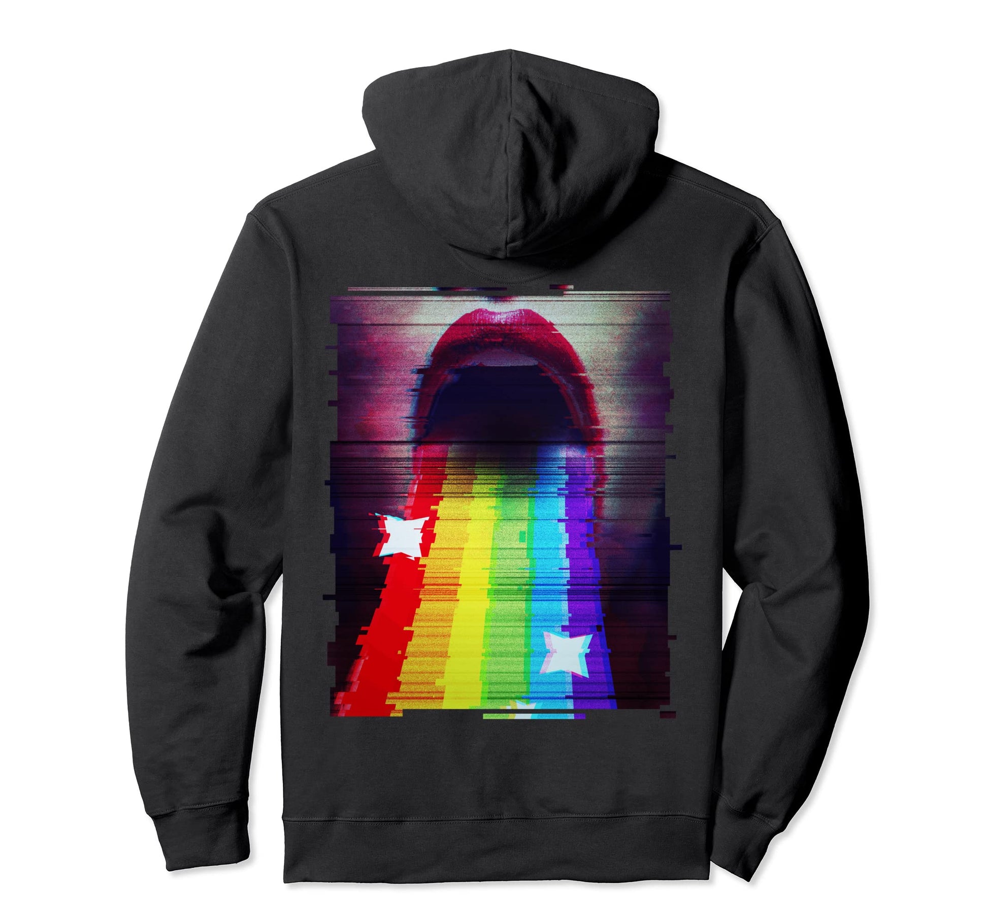 90S Lgbtq Vaporwave Synthwave Glitch Hoodie - Graphic Print Unisex - T-Shirt, Sweatshirt, Hoodie