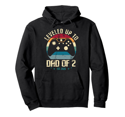 I Leveled Up To Dad 2 Daddy Again Hoodie - Aesthetic Graphic for Adults - T-Shirt, Sweatshirt, Hoodie