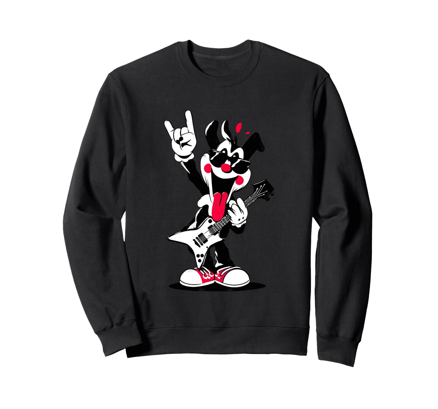 Funny Cartoon Character Rock Music Sweatshirt - Novelty Apparel Unisex - T-Shirt, Sweatshirt, Hoodie