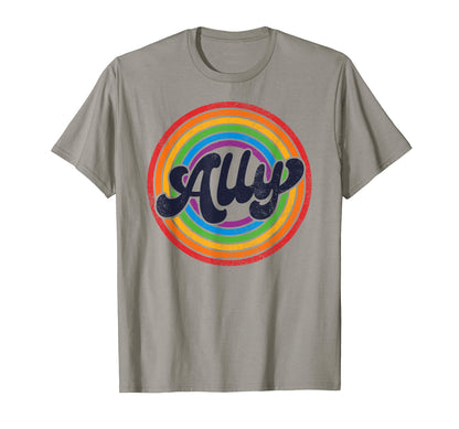 Lgbtq Ally Lesbian Gay Pride Lgbt Rainbow T-Shirt - Unique Graphic Unisex - T-Shirt, Sweatshirt, Hoodie