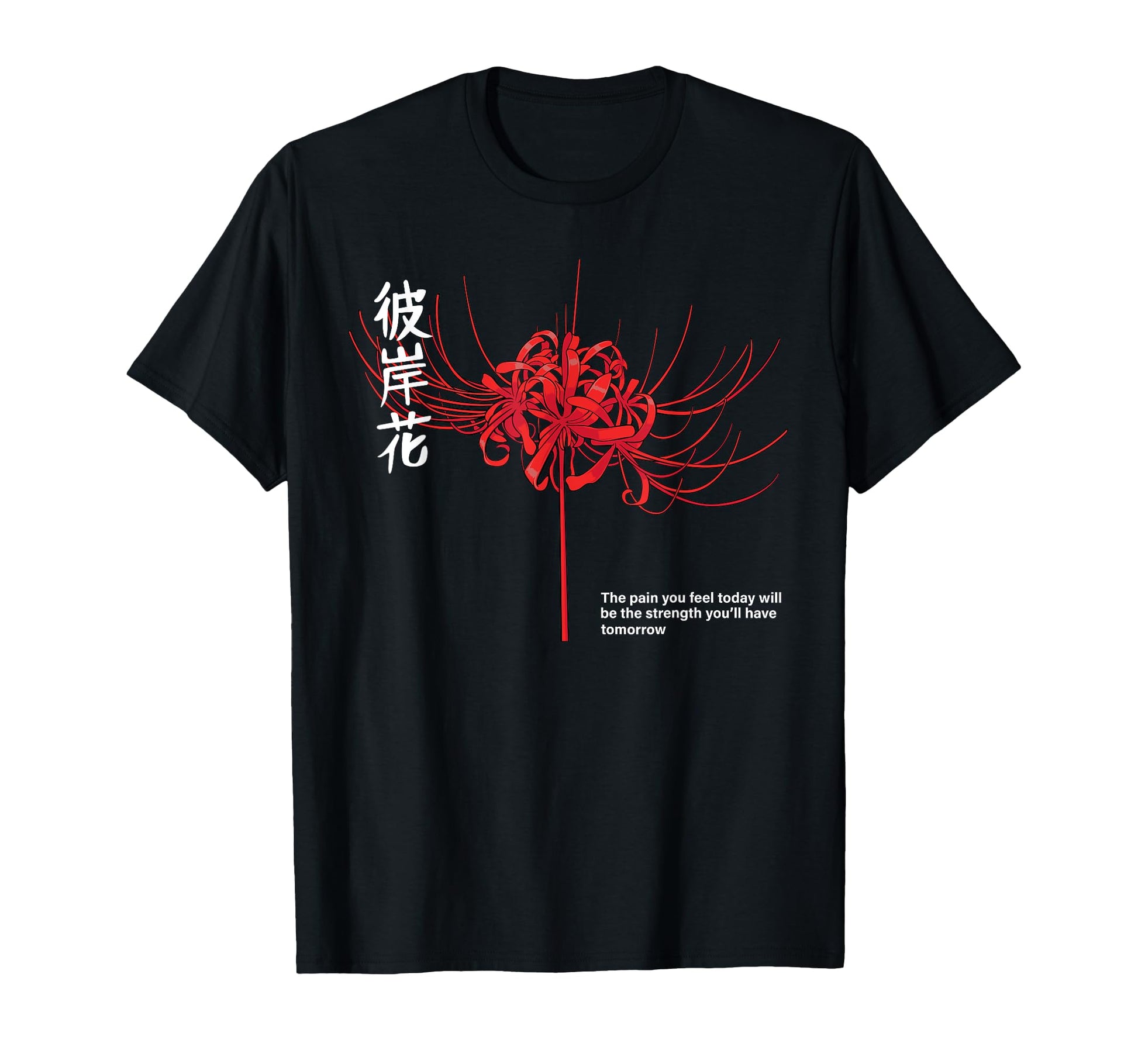 Japanese Spider Lily Soft Grunge T-Shirt - Custom Art Print Men Women - T-Shirt, Sweatshirt, Hoodie