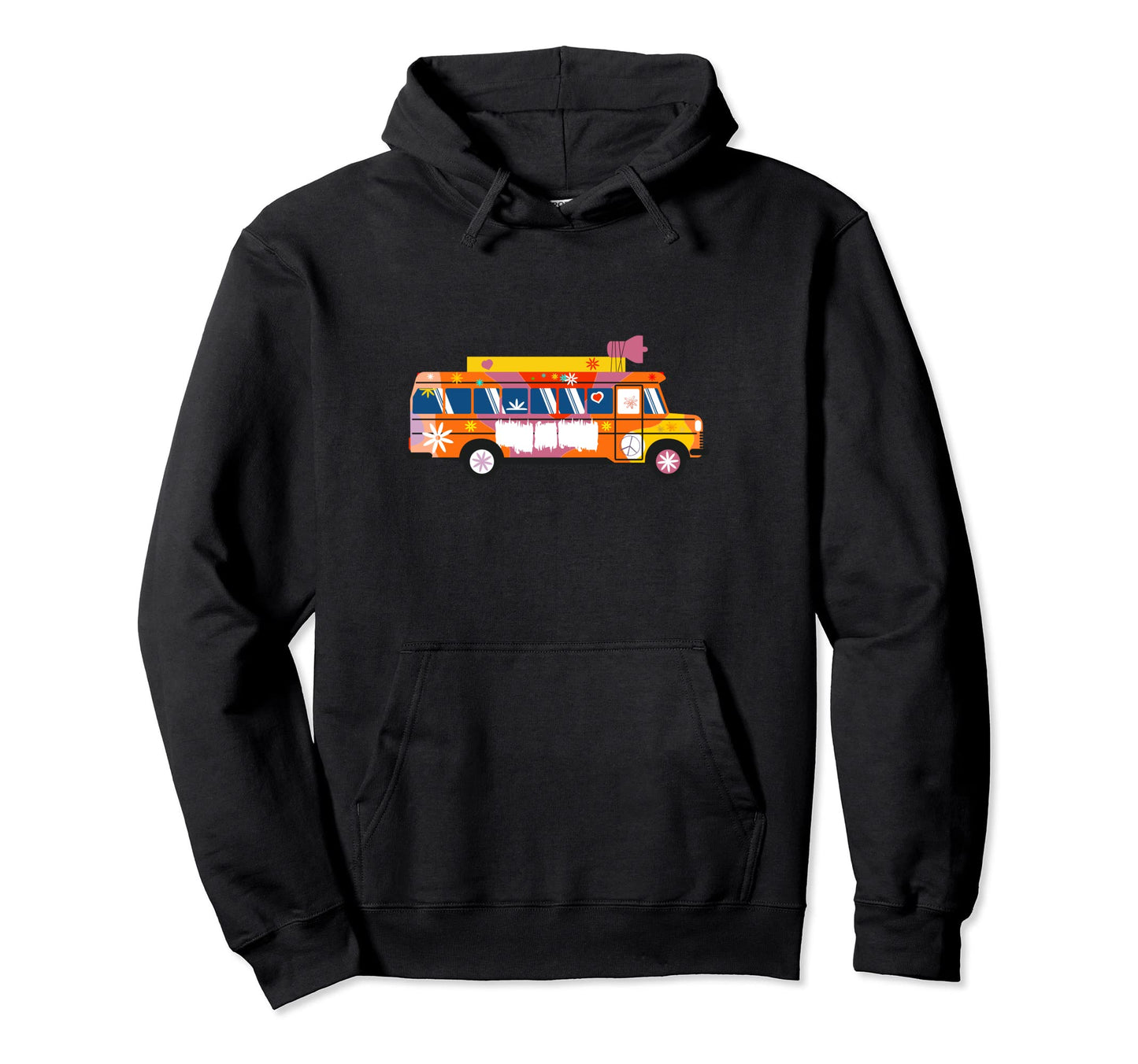 Hippie Costume Flower Power Love Hoodie - Casual Everyday Wear Men Women - T-Shirt, Sweatshirt, Hoodie