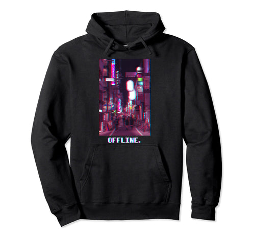 Offline Vaporwave Aesthetic Hoodie - Novelty Apparel Men Women - T-Shirt, Sweatshirt, Hoodie