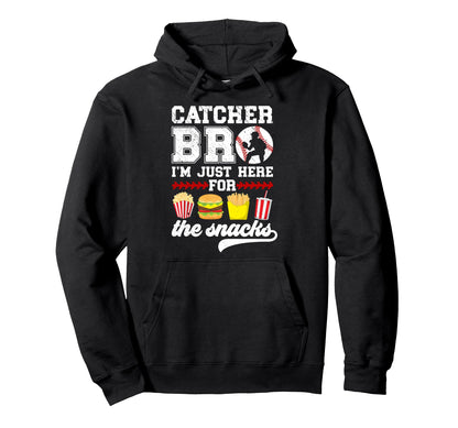Baseball Catcher Bro Funny Hoodie - Casual Everyday Wear for Adults - T-Shirt, Sweatshirt, Hoodie