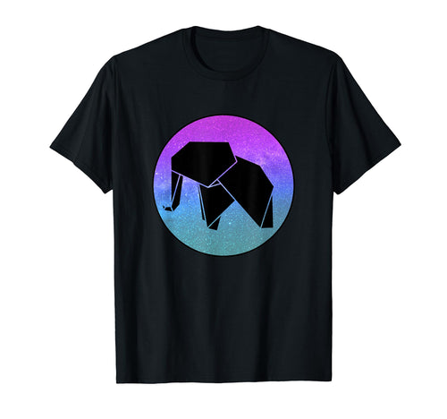 Elephant Origami Galaxy Vaporwave T-Shirt - Aesthetic Graphic for Adults - T-Shirt, Sweatshirt, Hoodie