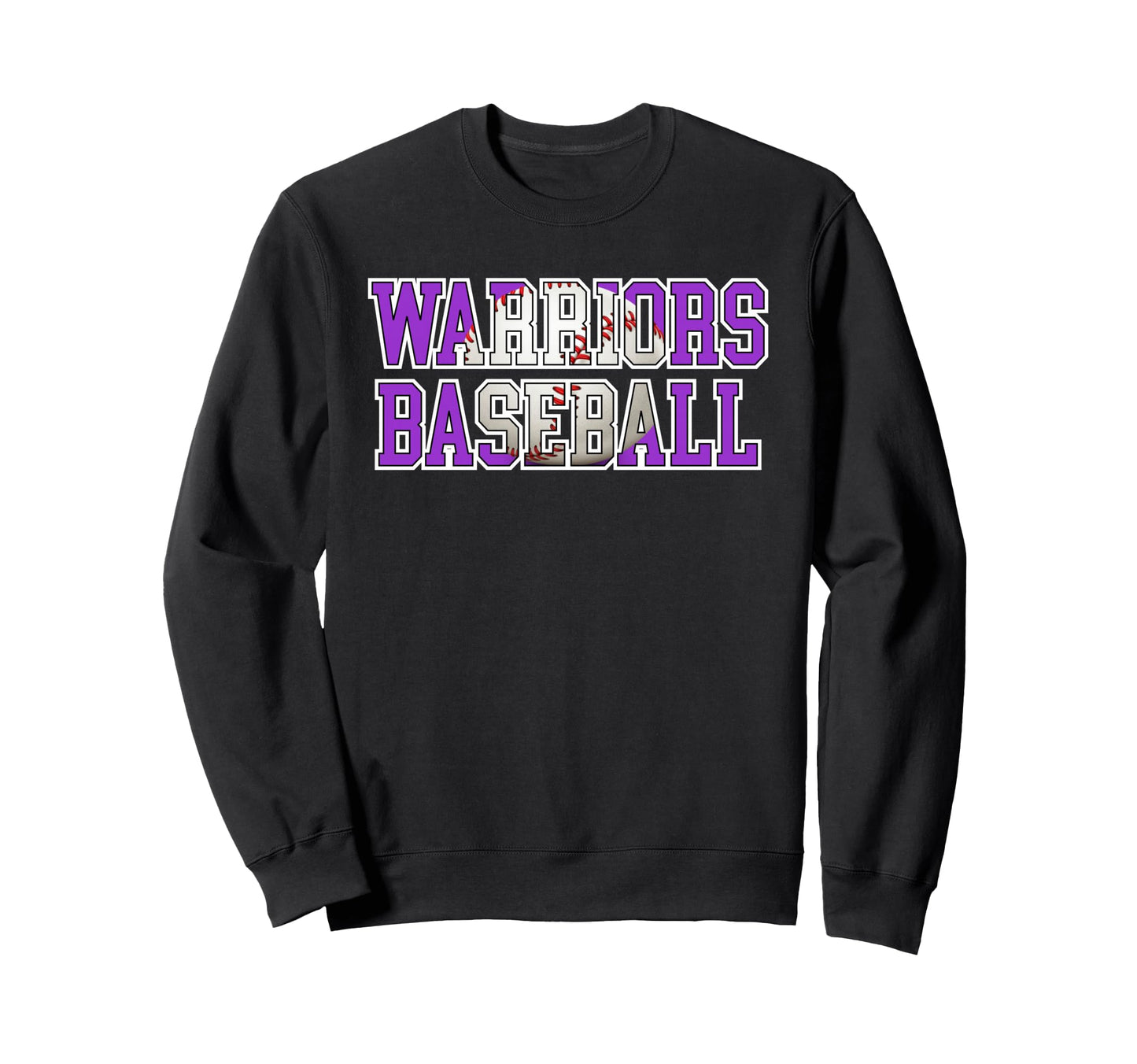 Warriors Baseball Mom Purple Warrior Sweatshirt - Trendy Graphic Men Women - T-Shirt, Sweatshirt, Hoodie