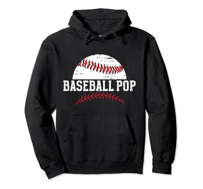 Baseball Pop Grandpa Pop Baseball Player Pop Hoodie - Graphic Print Unisex - T-Shirt, Sweatshirt, Hoodie
