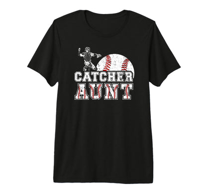 Baseball Catcher Aunt Baseball Catcher T-Shirt - Aesthetic Graphic Unisex - T-Shirt, Sweatshirt, Hoodie