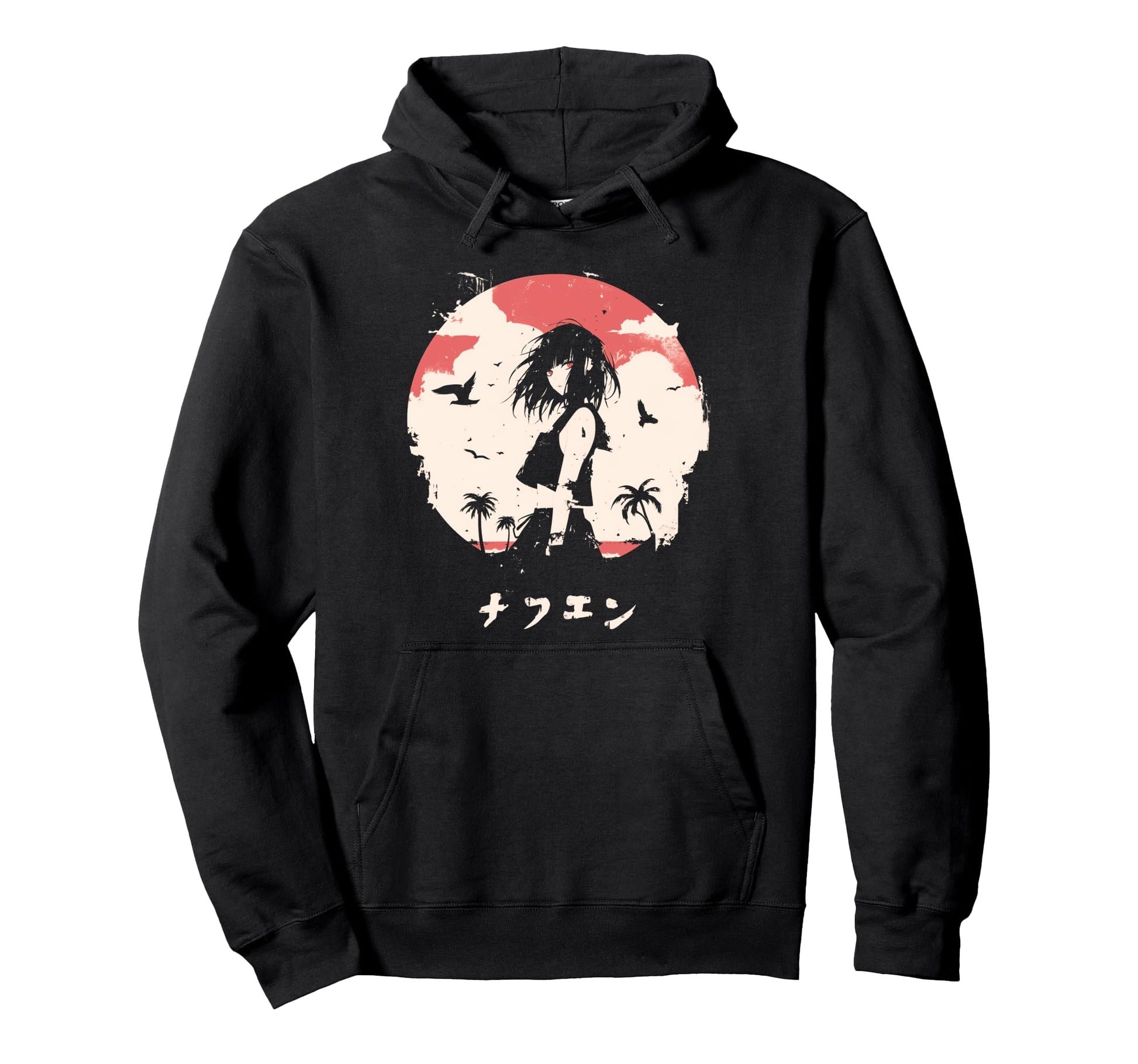 Goth Grunge Demon Anime Waifu Horror Alt Hoodie - Graphic Print Unisex - T-Shirt, Sweatshirt, Hoodie