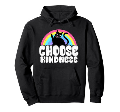 Anti Bullying Rainbow Peace Kind Hippie Hoodie - Trendy Graphic for Adults - T-Shirt, Sweatshirt, Hoodie