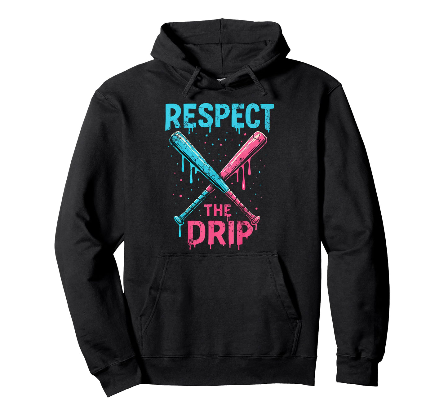 Baseball Softball Respect Drip Hoodie - Aesthetic Graphic for Adults - T-Shirt, Sweatshirt, Hoodie