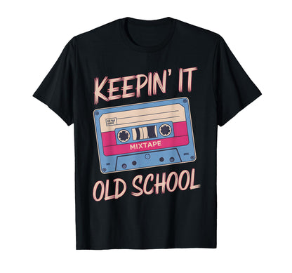 Old School Hip Hop 80S 90S Cassette T-Shirt - Minimalist Print for Adults - T-Shirt, Sweatshirt, Hoodie