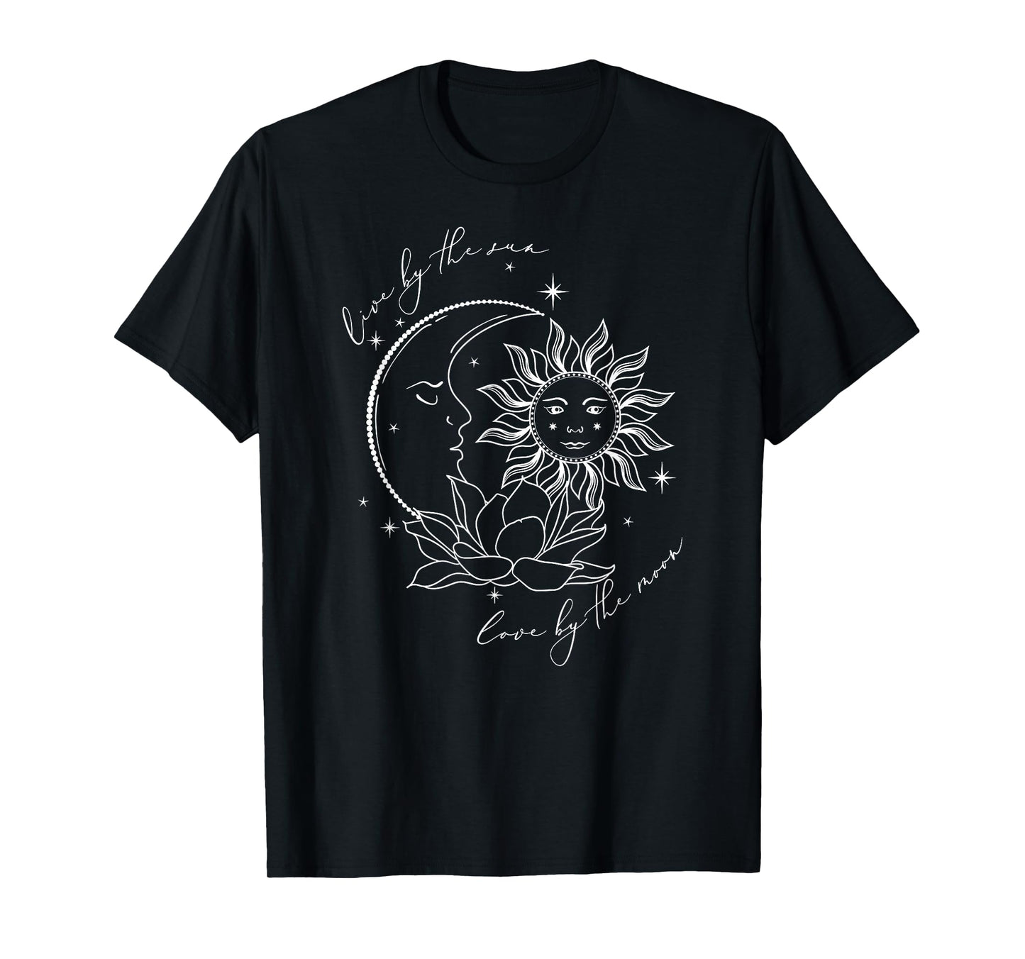 We Live Sun Love Moon Spirituality T-Shirt - Trendy Graphic for Adults - T-Shirt, Sweatshirt, Hoodie