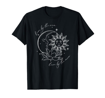 We Live Sun Love Moon Spirituality T-Shirt - Trendy Graphic for Adults - T-Shirt, Sweatshirt, Hoodie