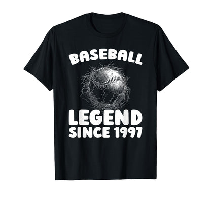 Born 1997 Baseballer Sport Player T-Shirt - Casual Everyday Wear Men Women - T-Shirt, Sweatshirt, Hoodie