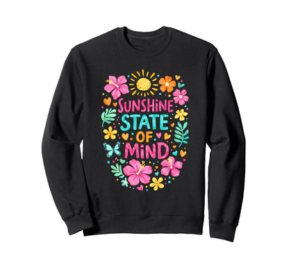 Boho Floral Sunshine State Mind Sweatshirt - Custom Art Print for Adults - T-Shirt, Sweatshirt, Hoodie