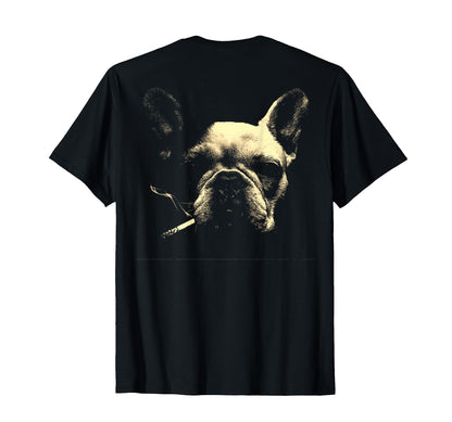 French Bulldog Smoking Cigarette Meme 90 T-Shirt - Graphic Print Unisex - T-Shirt, Sweatshirt, Hoodie