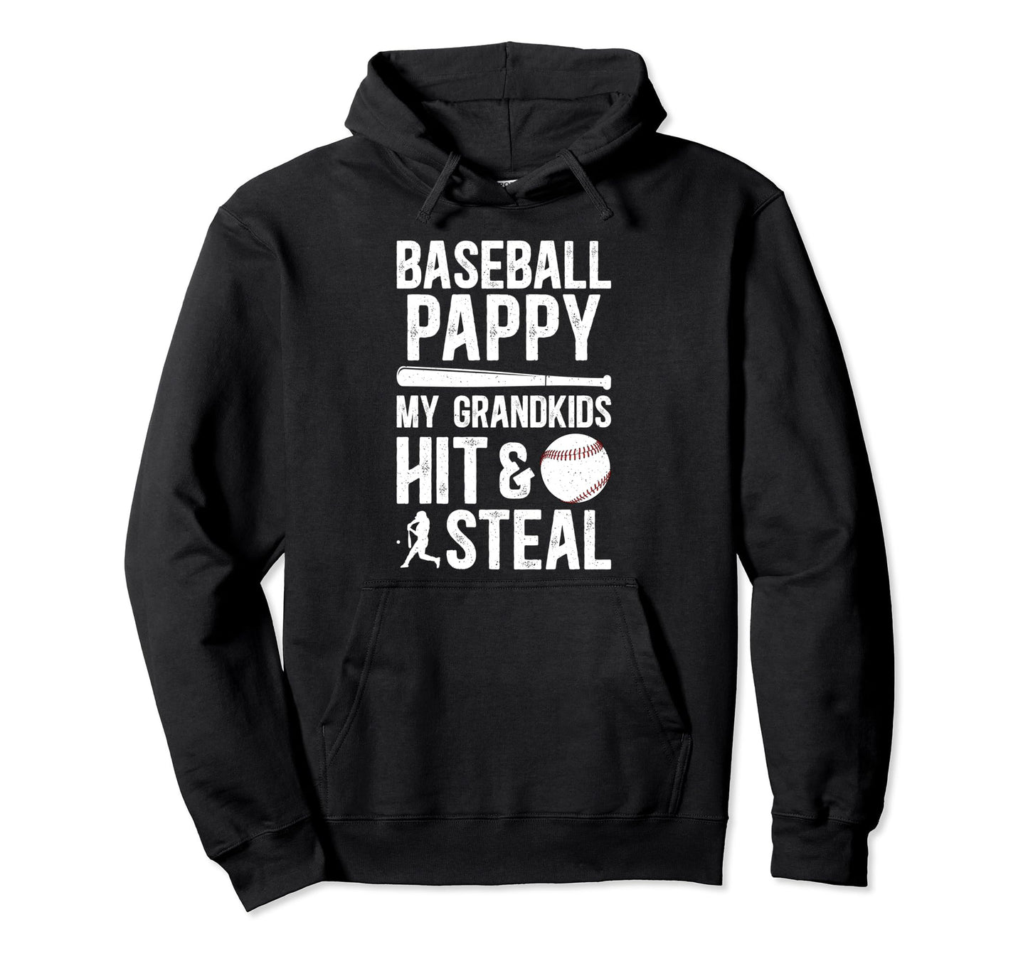 Baseball Pappy Grandpa Funny Pappy Hoodie - Fun Novelty Design Men Women - T-Shirt, Sweatshirt, Hoodie