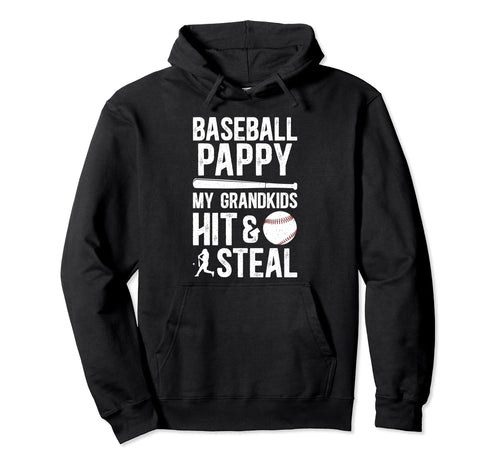 Baseball Pappy Grandpa Funny Pappy Hoodie - Fun Novelty Design Men Women - T-Shirt, Sweatshirt, Hoodie