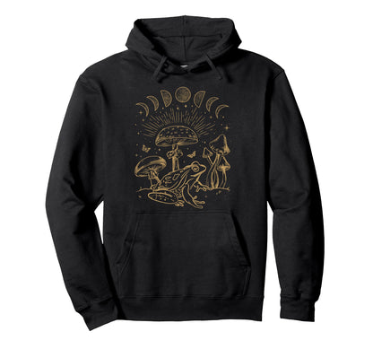 Frog Under Mushroom Dark Academia Hoodie - Streetwear Style Men Women - T-Shirt, Sweatshirt, Hoodie