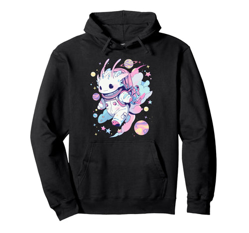 Space Galaxy Axolotl Pastel Goth Hoodie - Graphic Print for Adults - T-Shirt, Sweatshirt, Hoodie