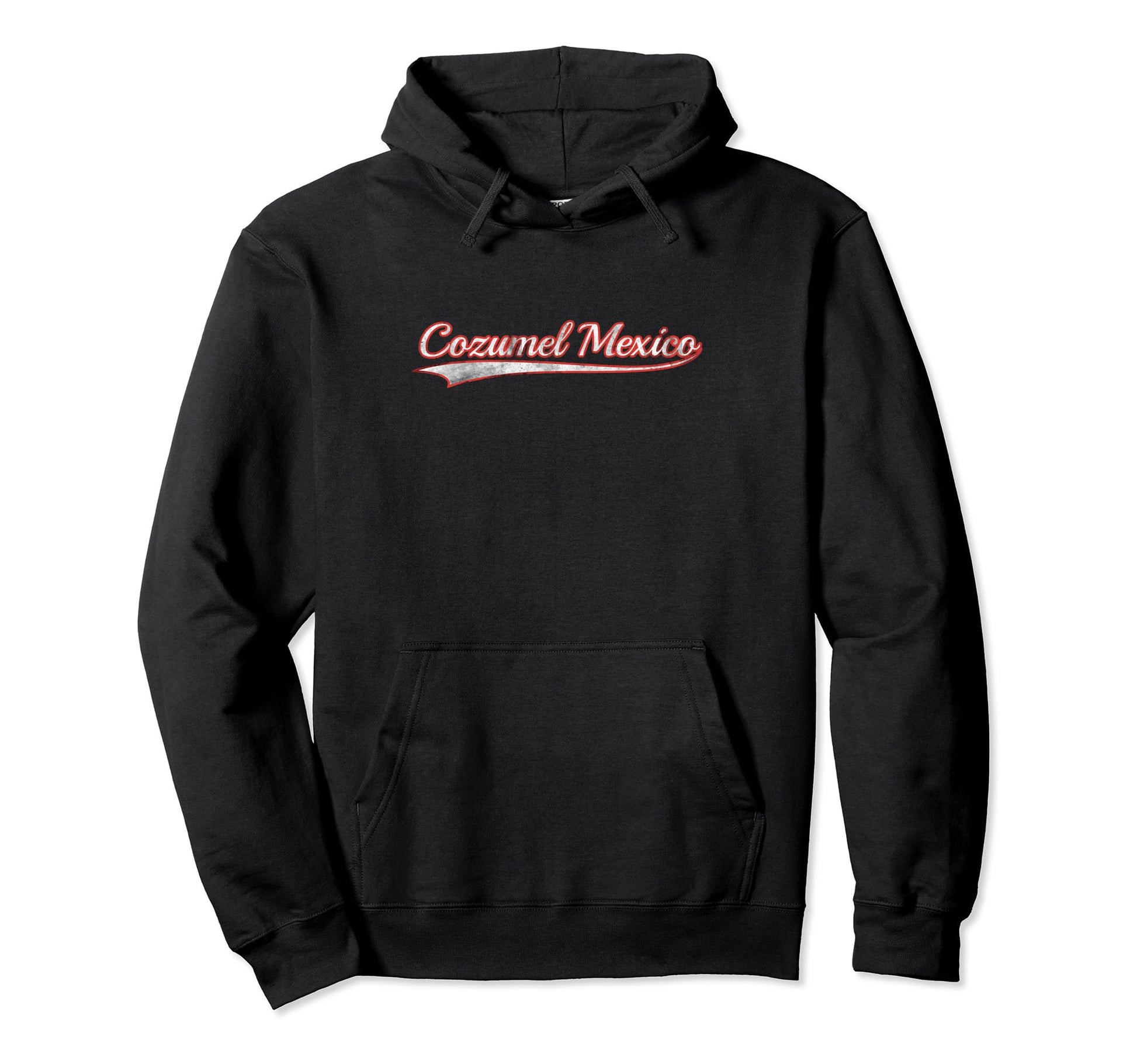 Cozumel Mexico Varsity Distressed Hoodie - Aesthetic Graphic Men Women - T-Shirt, Sweatshirt, Hoodie