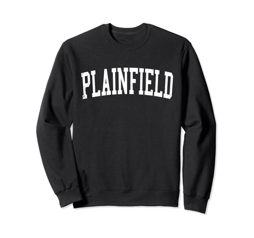 Plainfield Nj Distressed White Sweatshirt - Minimalist Print for Adults - T-Shirt, Sweatshirt, Hoodie