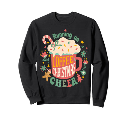 Running Coffee Boho Cheer Latte Sweatshirt - Streetwear Style for Adults - T-Shirt, Sweatshirt, Hoodie