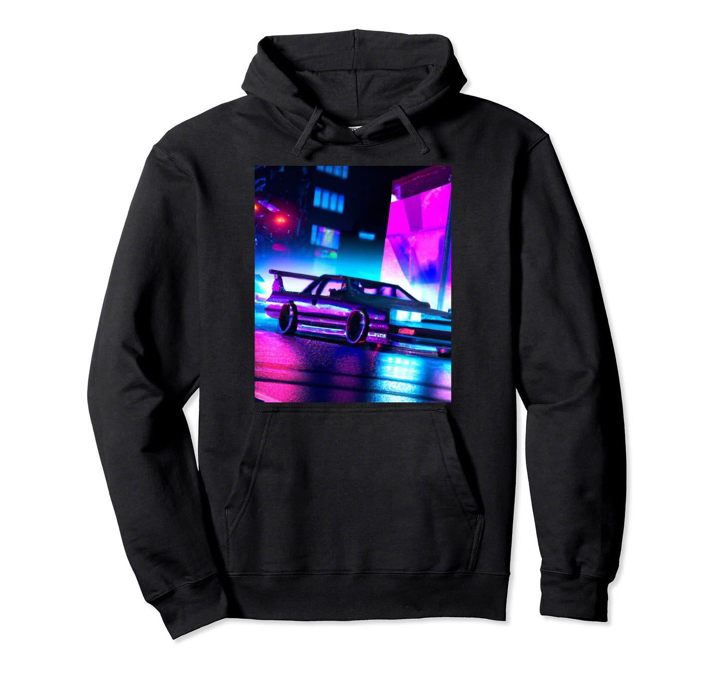 Vaporwave Car Synthwave City Vaporwave Hoodie - Aesthetic Graphic Unisex - T-Shirt, Sweatshirt, Hoodie