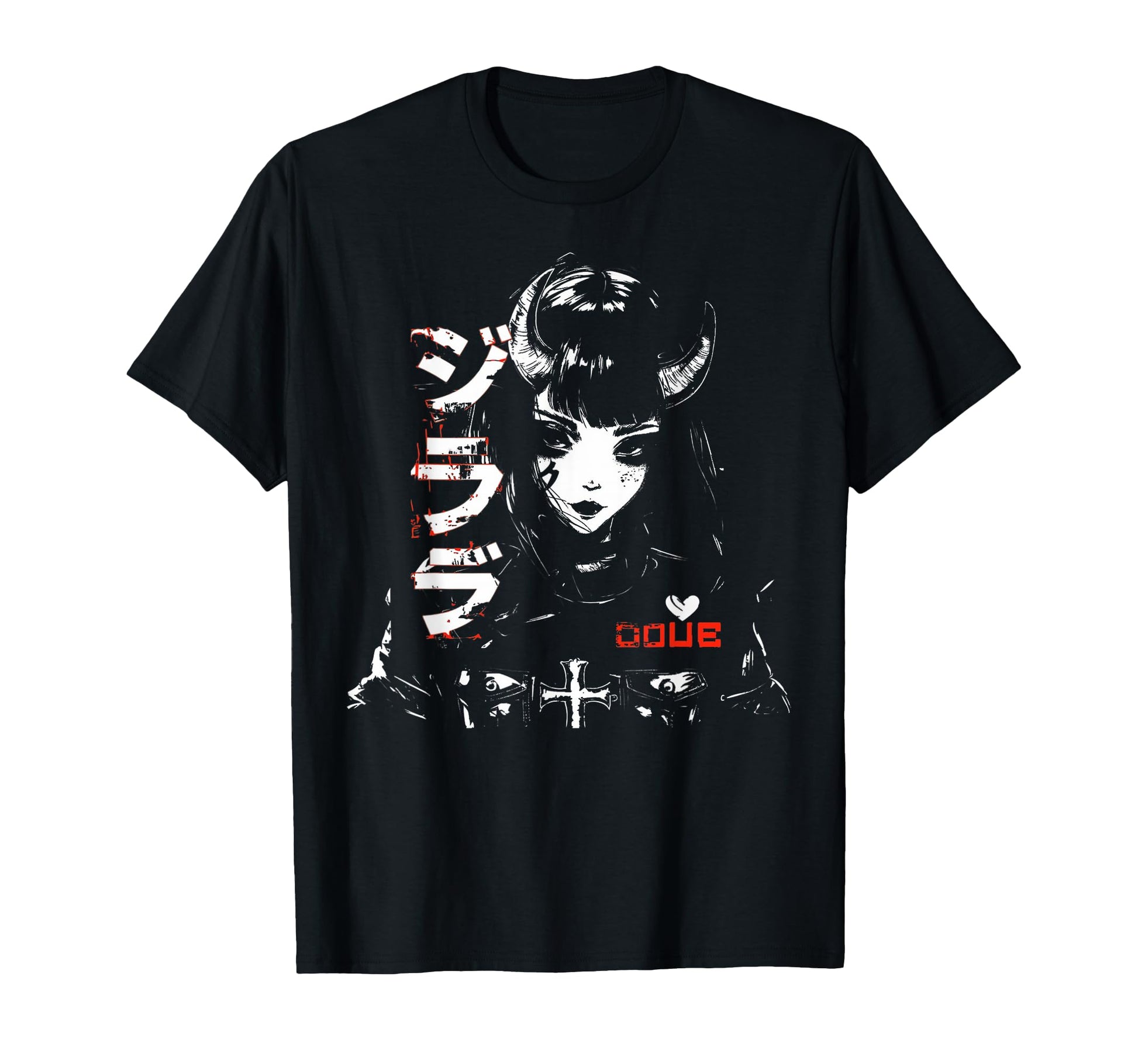 Anime Goth Grunge Demon Waifu Horror Alt T-Shirt - Novelty Apparel Unisex - T-Shirt, Sweatshirt, Hoodie