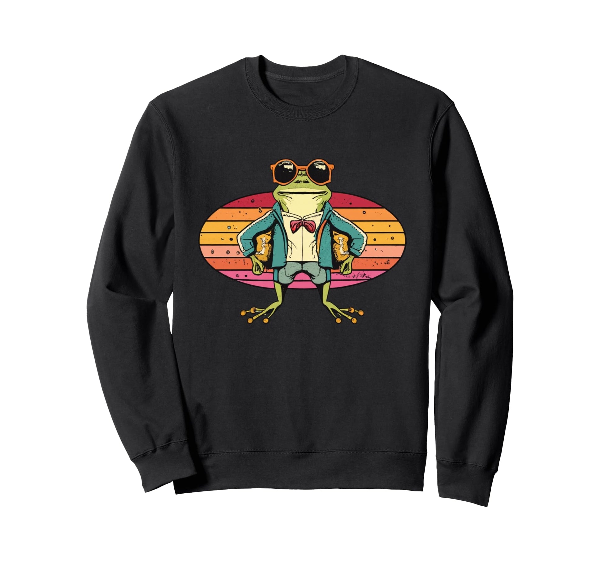 Frog Sunglasses Funny Frog Lover Sweatshirt - Minimalist Print for Adults - T-Shirt, Sweatshirt, Hoodie