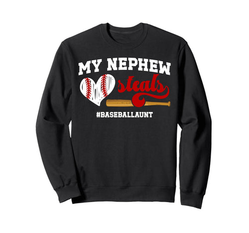 Funny Baseball Aunt Baseball Sweatshirt - Novelty Apparel for Adults - T-Shirt, Sweatshirt, Hoodie