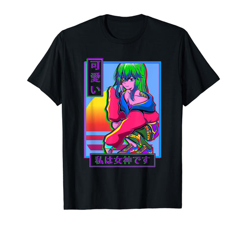 Sad Anime Japanese Kanji Vaporwave T-Shirt - Unique Graphic for Adults - T-Shirt, Sweatshirt, Hoodie