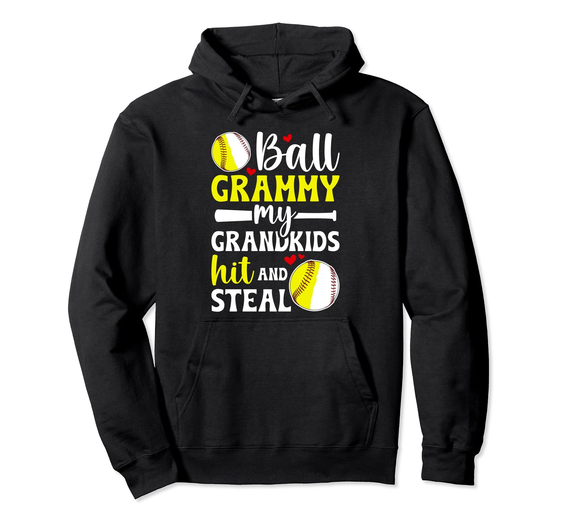 Ball Grammy My Grandkids Baseball Hoodie - Graphic Print Men Women - T-Shirt, Sweatshirt, Hoodie