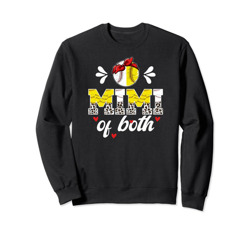 Mimi Both Leopard Baseball Sweatshirt - Minimalist Print for Adults - T-Shirt, Sweatshirt, Hoodie