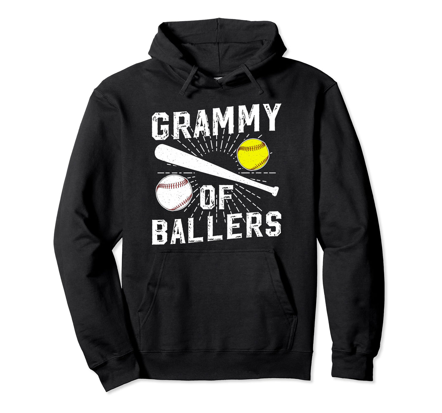 Grammy Ballers Baseball Softball Hoodie - Minimalist Print Men Women - T-Shirt, Sweatshirt, Hoodie