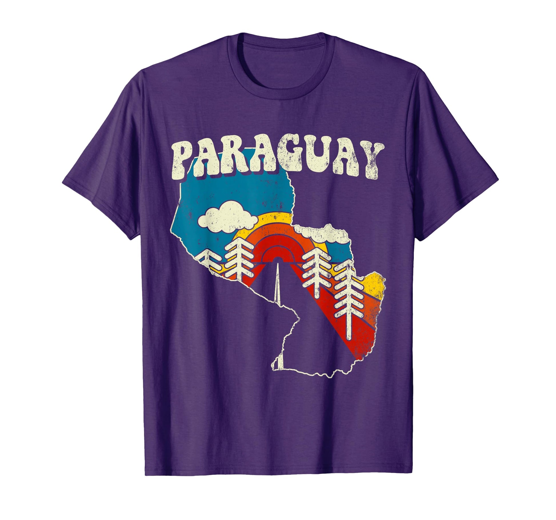 Paraguay Paraguayan Country Rainbow T-Shirt - Casual Everyday Wear Unisex - T-Shirt, Sweatshirt, Hoodie