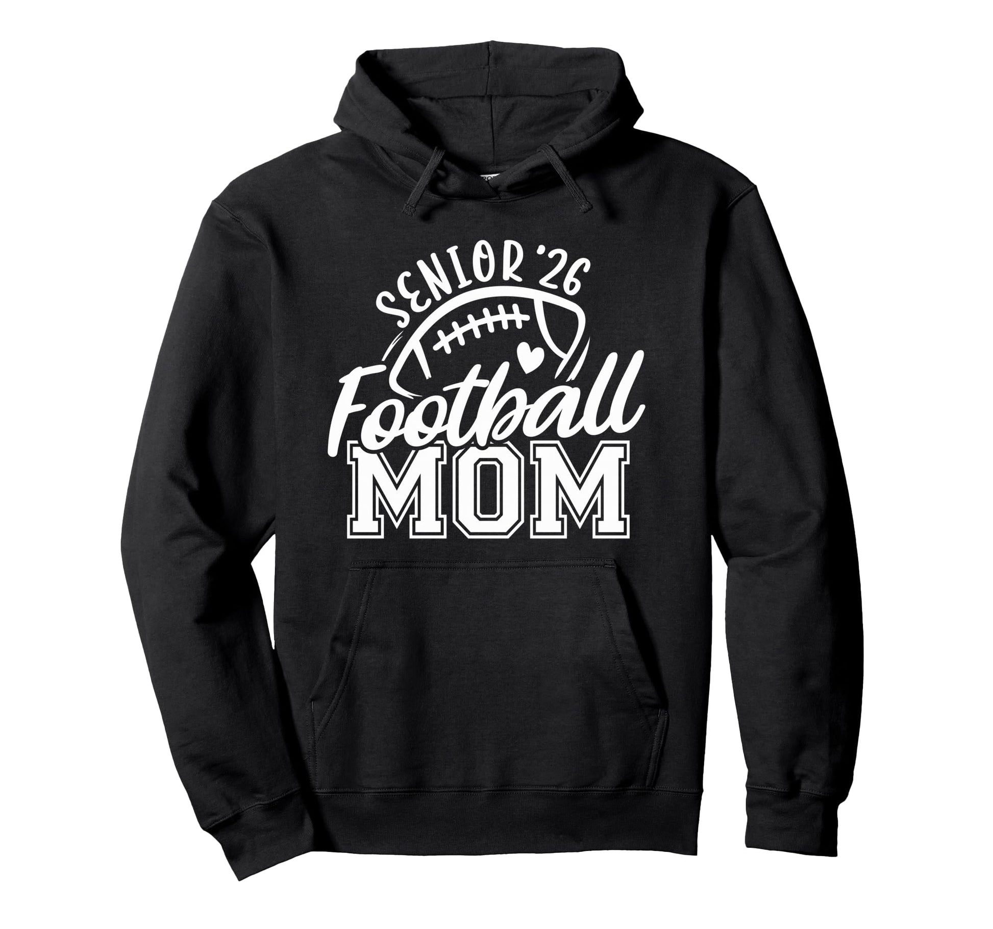 School Spirit Game Day Football Heart Hoodie - Unique Graphic for Adults - T-Shirt, Sweatshirt, Hoodie