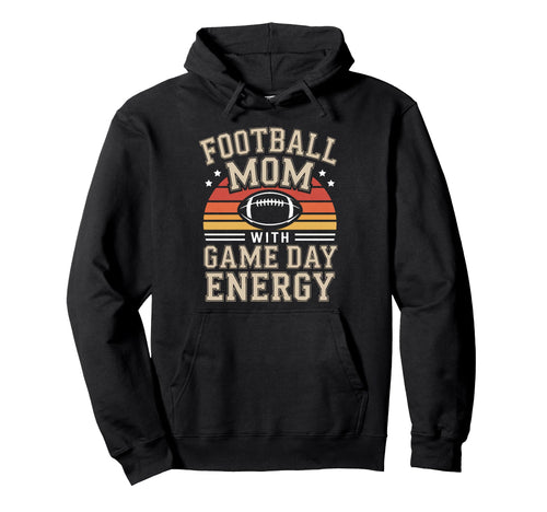 Football Mom Game Day Energy Sunset Hoodie - Custom Art Print Unisex - T-Shirt, Sweatshirt, Hoodie