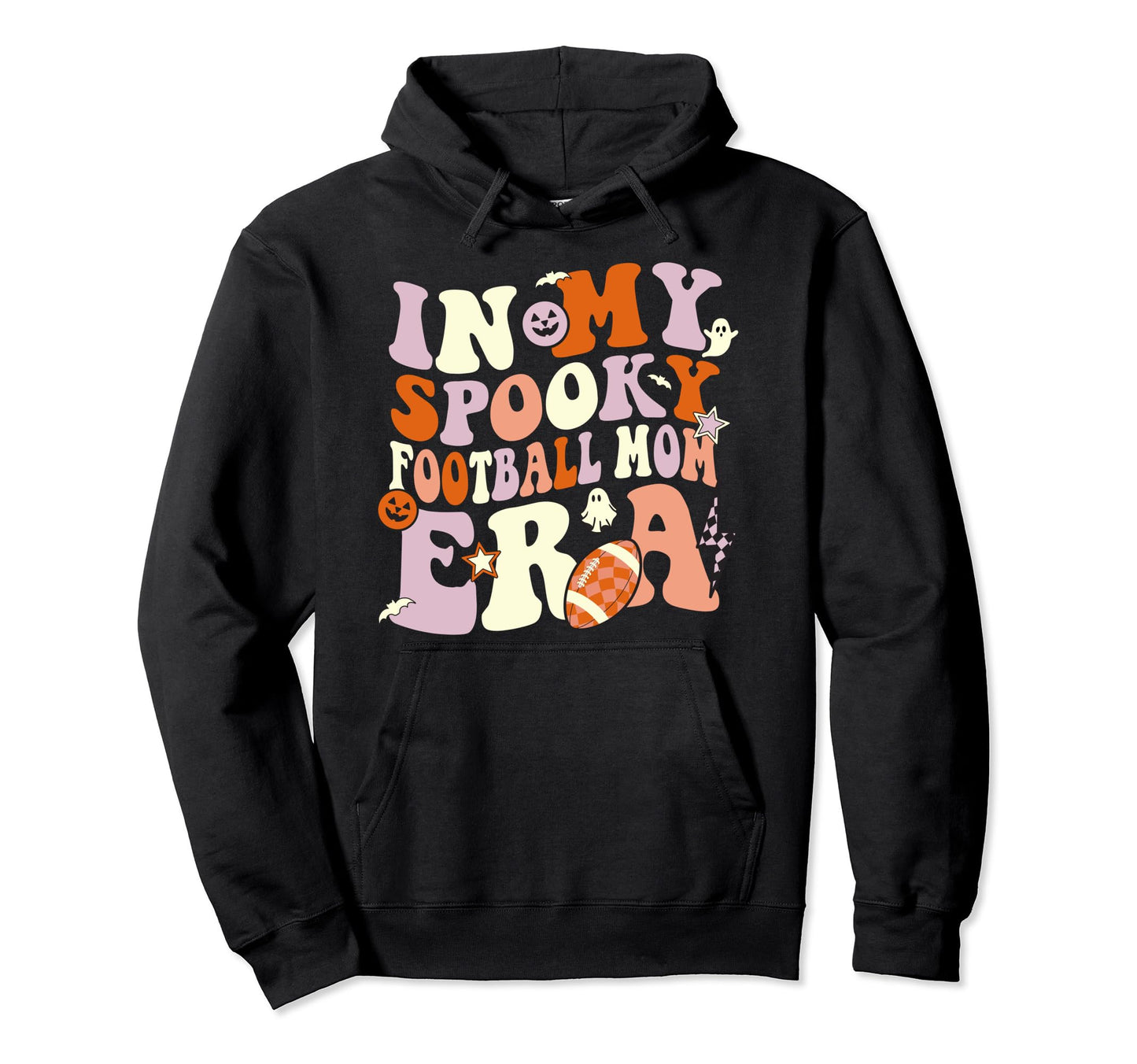 My Spooky Football Mom Era Halloween Hoodie - Custom Art Print for Adults - T-Shirt, Sweatshirt, Hoodie