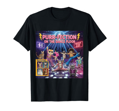 Cats Disco Fever Groovy 70S Dance Party T-Shirt - Custom Art Print Unisex - T-Shirt, Sweatshirt, Hoodie